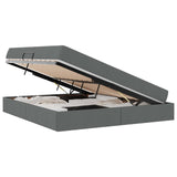 Letto con contenitore e materasso Grigio scuro 180 x 200 cm