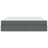 Letto con contenitore e materasso Grigio scuro 180 x 200 cm