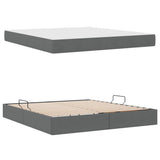 Letto con contenitore e materasso Grigio scuro 180 x 200 cm
