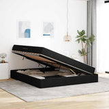 Letto con contenitore e materasso Nero 180 x 200 cm Poliestere