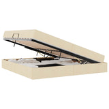 Letto con contenitore e materasso Crema 200 x 200 cm Poliestere