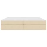 Letto con contenitore e materasso Crema 200 x 200 cm Poliestere