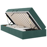 Letto con contenitore e materasso Verde Scuro 90 x 200 cm