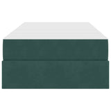 Letto con contenitore e materasso Verde Scuro 90 x 200 cm