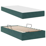 Letto con contenitore e materasso Verde Scuro 90 x 200 cm