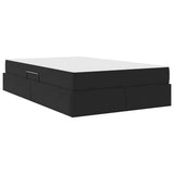 Letto con contenitore e materasso Nero 120 x 200 cm Velluto