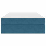 Letto con contenitore e materasso Blu Scuro 120 x 200 cm