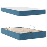 Letto con contenitore e materasso Blu Scuro 120 x 200 cm
