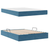 Letto con contenitore e materasso Blu Scuro 140 x 190 cm