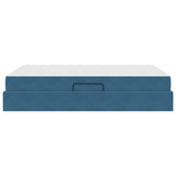 Letto con contenitore e materasso Blu Scuro 140 x 190 cm