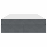 Letto con contenitore e materasso Grigio scuro 140 x 200 cm