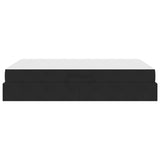 Letto con contenitore e materasso Nero 140 x 200 cm Velluto