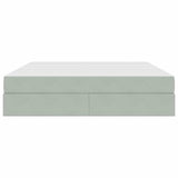 Letto con contenitore e materasso Grigio chiaro 160 x 200 cm