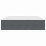 Letto con contenitore e materasso Grigio scuro 160 x 200 cm