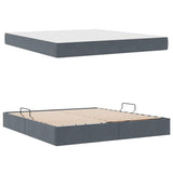 Letto con contenitore e materasso Grigio scuro 160 x 200 cm