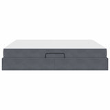 Letto con contenitore e materasso Grigio scuro 160 x 200 cm