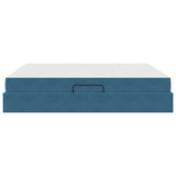 Letto con contenitore e materasso Blu Scuro 160 x 200 cm