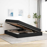 Letto con contenitore e materasso Nero 180 x 200 cm Velluto