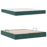 Letto con contenitore e materasso Verde Scuro 180 x 200 cm