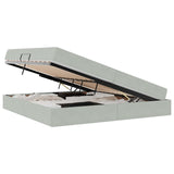 Letto con contenitore e materasso Grigio chiaro 200 x 200 cm