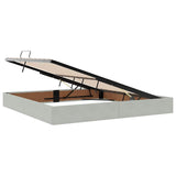 Letto con contenitore e materasso Grigio chiaro 200 x 200 cm