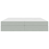 Letto con contenitore e materasso Grigio chiaro 200 x 200 cm