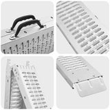 Ramp di Carico 2 pcs Argento 166 x 22,5 x 4,5 cm