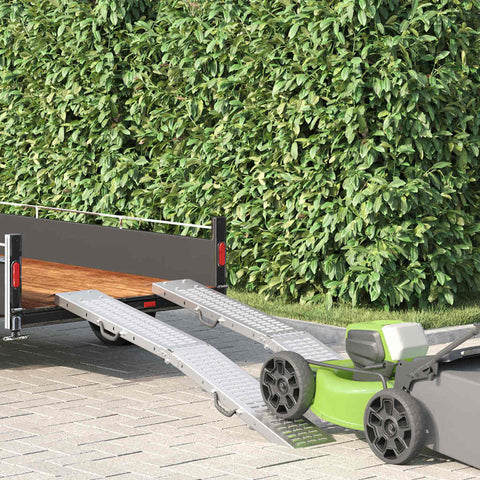 Ramp di Carico 2 pcs Argento 166 x 22,5 x 4,5 cm