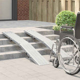 Ramp di Carico 2 pcs Argento 166 x 22,5 x 4,5 cm