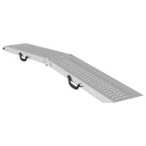 Ramp di Carico 2 pcs Argento 166 x 22,5 x 4,5 cm