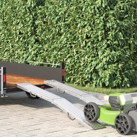 Ramp di Carico 2 pcs Argento 185 x 22,5 x 4,5 cm