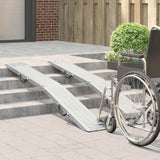 Ramp di Carico 2 pcs Argento 185 x 22,5 x 4,5 cm