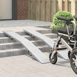 Rampe Pieghevoli 200kg per rampa 2 pcs Argento Acciaio zincato