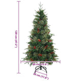 Albero di Natale Artificiale con Rami Pieghevoli Verde 120 cm