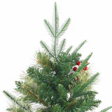 Albero di Natale Artificiale con Rami Pieghevoli Verde 210 cm