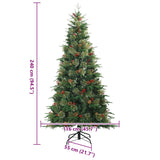 Albero di Natale Artificiale con Rami Pieghevoli Verde 240 cm