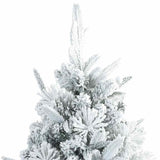 Albero di Natale Artificiale Snodato Foderato di Neve Bianco