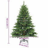 Albero di Natale Artificiale con Rami Pieghevoli Verde 150 cm