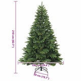 Albero di Natale Artificiale con Rami Pieghevoli Verde 210 cm