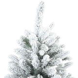 Albero di Natale Artificiale Snodato Foderato di Neve Bianco