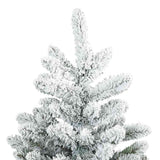Albero di Natale Artificiale Snodato Foderato di Neve Bianco