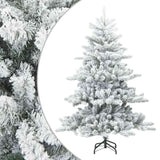 Albero di Natale Artificiale Snodato Foderato di Neve Bianco