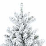 Albero di Natale Artificiale Snodato Foderato di Neve Bianco