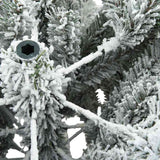 Albero di Natale Artificiale Snodato Foderato di Neve Bianco