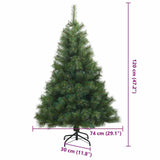 Albero di Natale Artificiale con Rami Pieghevoli Verde 120 cm