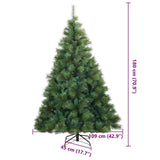 Albero di Natale Artificiale con Rami Pieghevoli Verde 180 cm