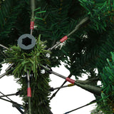 Albero di Natale Artificiale con Rami Pieghevoli Verde 210 cm