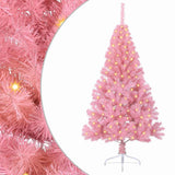 Albero di Natale artificiale con luci integrate Rosa 120 cm PVC