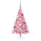 Albero di Natale artificiale con luci integrate Rosa 120 cm PVC