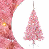 Albero di Natale artificiale con luci integrate Rosa 120 cm PVC